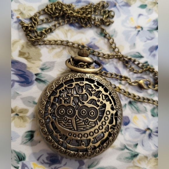 New Owls Pocket Watch Bronze - Picture 2 of 5